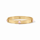 Julie Vos CATALINA STONE BANGLE BRACELET Iridescent Rose